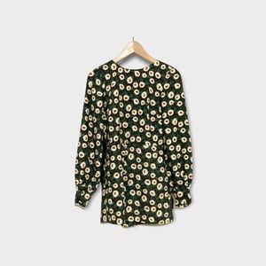 Zara green floral romper size S